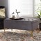 Baxton Studio Valere Grey Velvet Upholstered Gold Finished Tufted Storage Ottoman 162-10462 - alternate 6